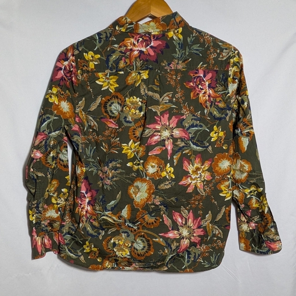 Women's Talbots Cotton Foral Button Down, Casual, Contemporary, Sz L Petite - Picture 3 of 10